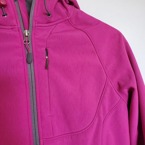 Kirkland Signature Womens Pink Softshell Hooded Jacket Coat - Small - Picture 6 of 16